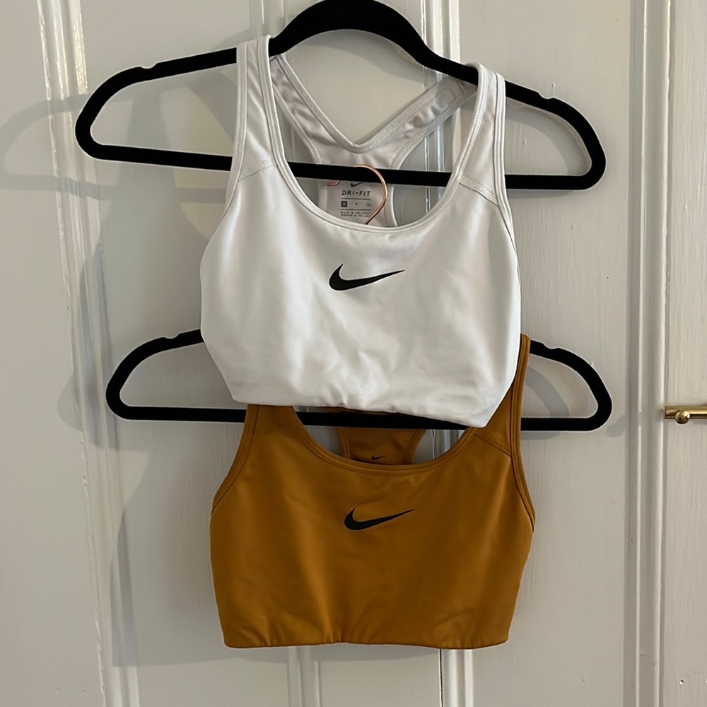 Set of two Nike swoosh sports bras (small)
